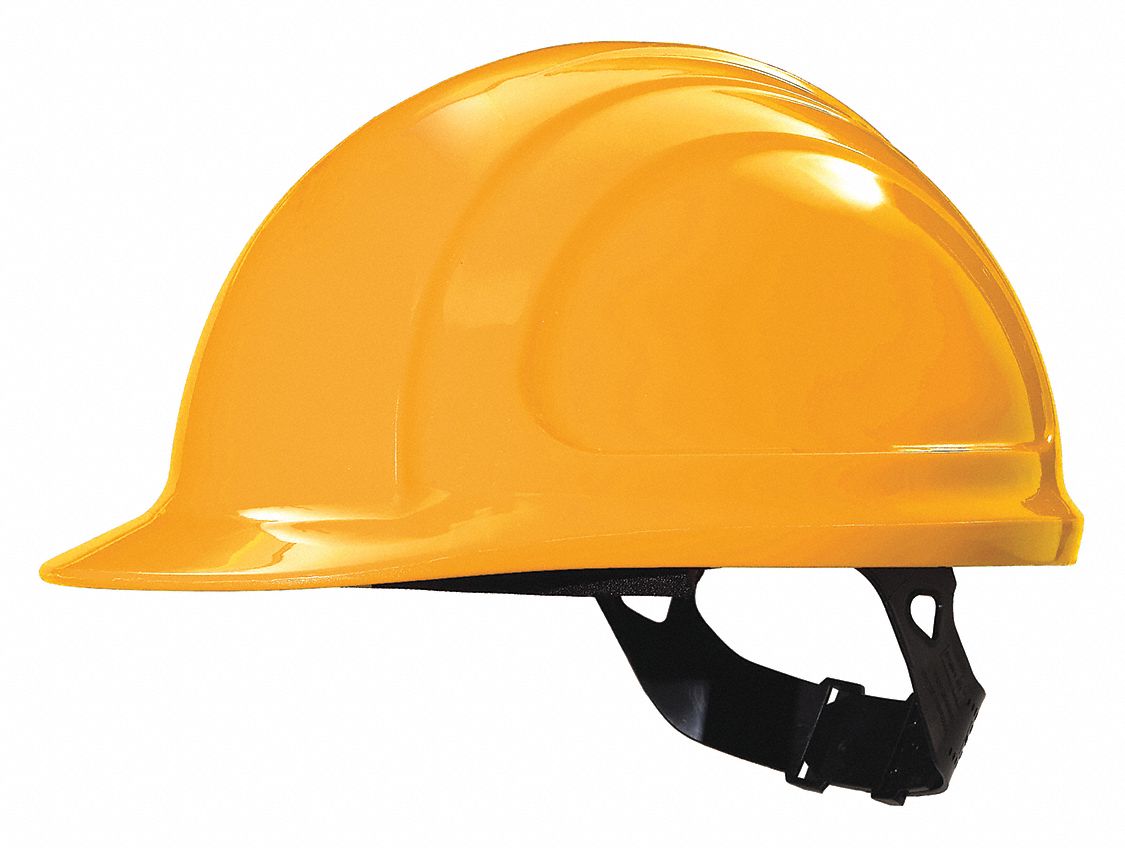 Hard Hat: Orange, No Graphics, Pinlock, Polyethylene, Side-Slots, NORTH, Solid, North Zone