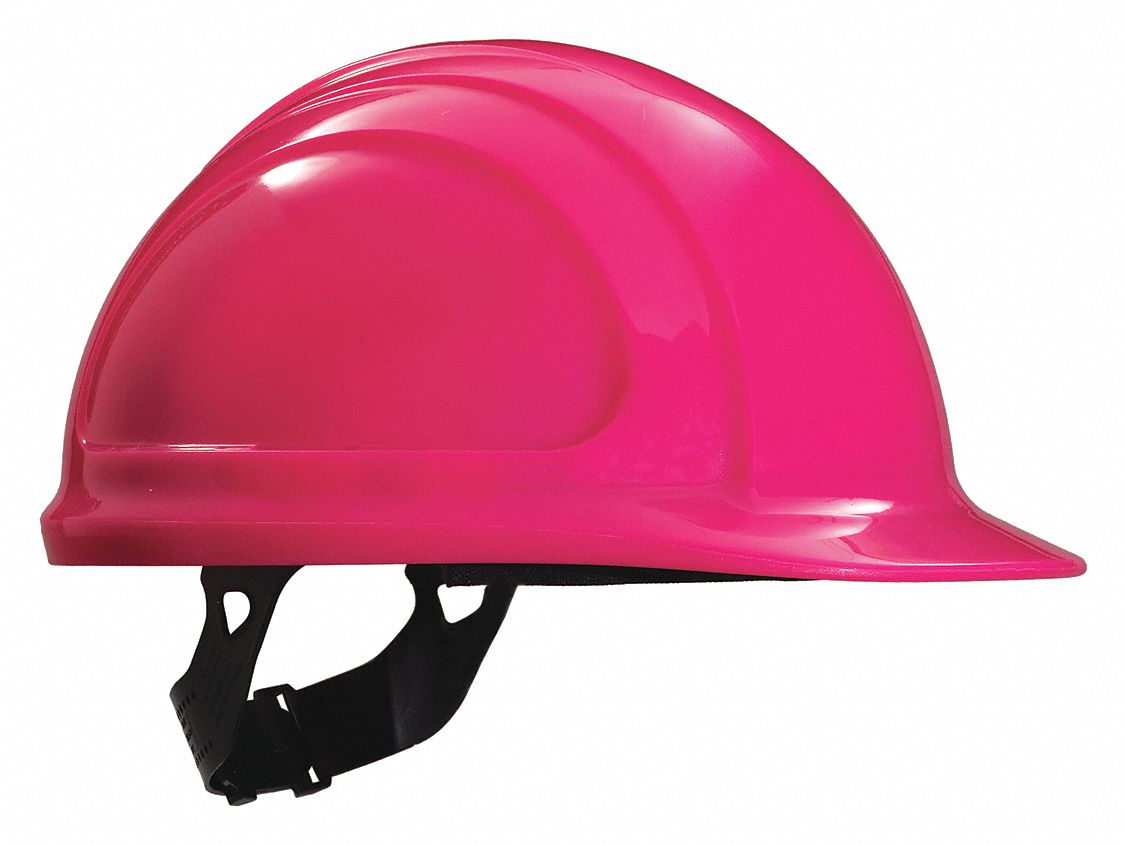 Hard Hat: Hot Pink, No Graphics, Pinlock, Polyethylene, Side-Slots, NORTH, Solid, North Zone
