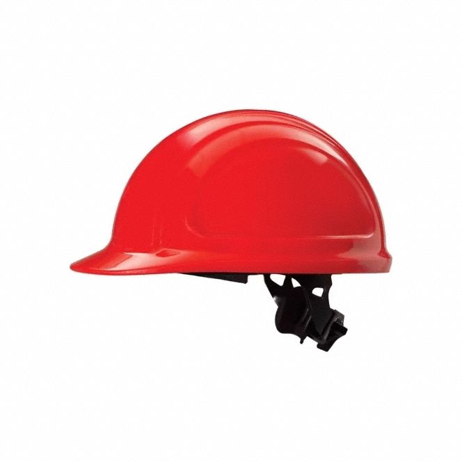 Hard Hat: Orange, No Graphics, Ratchet (4-Point), Ratchet, Polyethylene, Side-Slots, NORTH