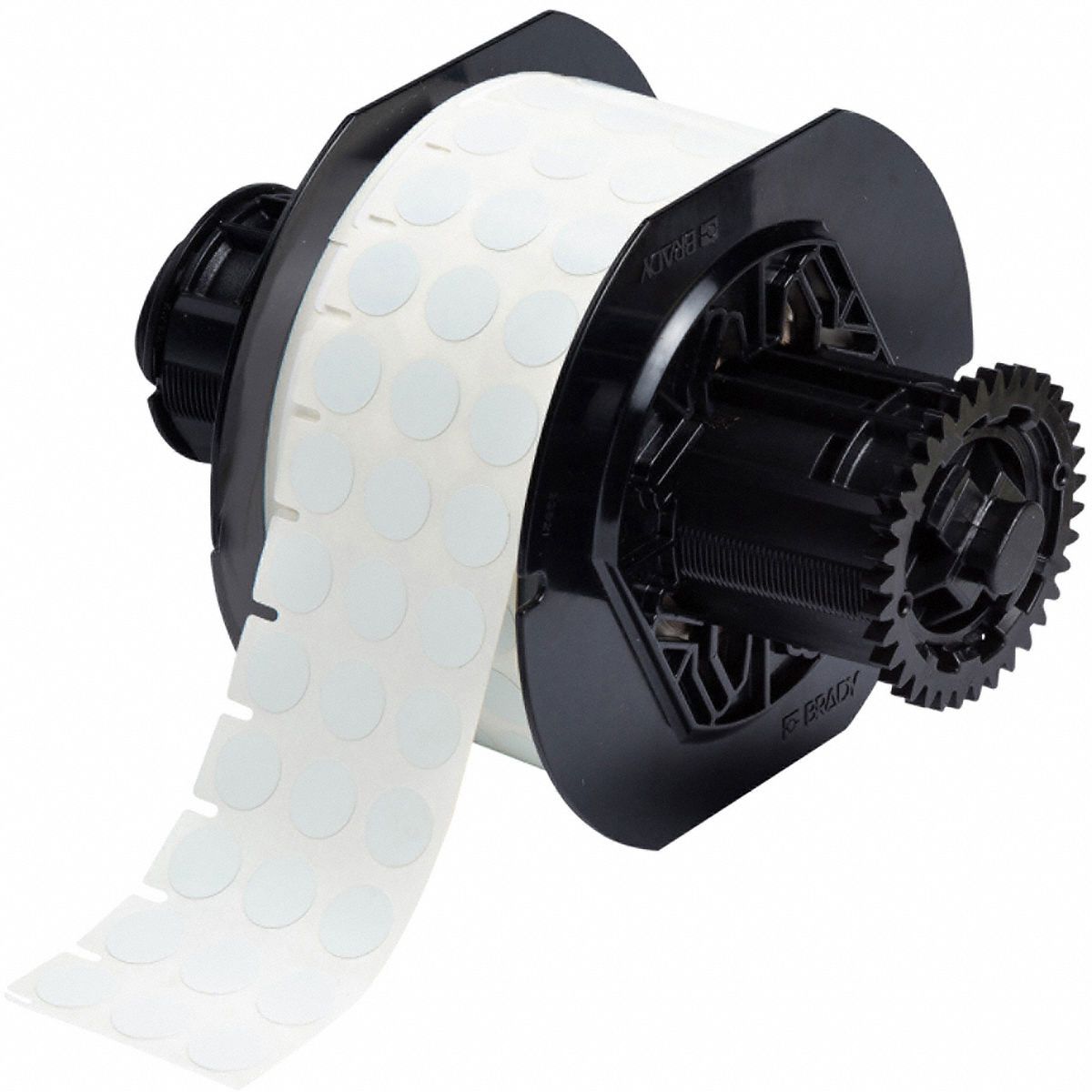 Pre-Cut Label Stock Roll: Rectangle, 1/2 in, 1/2 in, Cryogenic Polyester, White, -320°F to 230°F