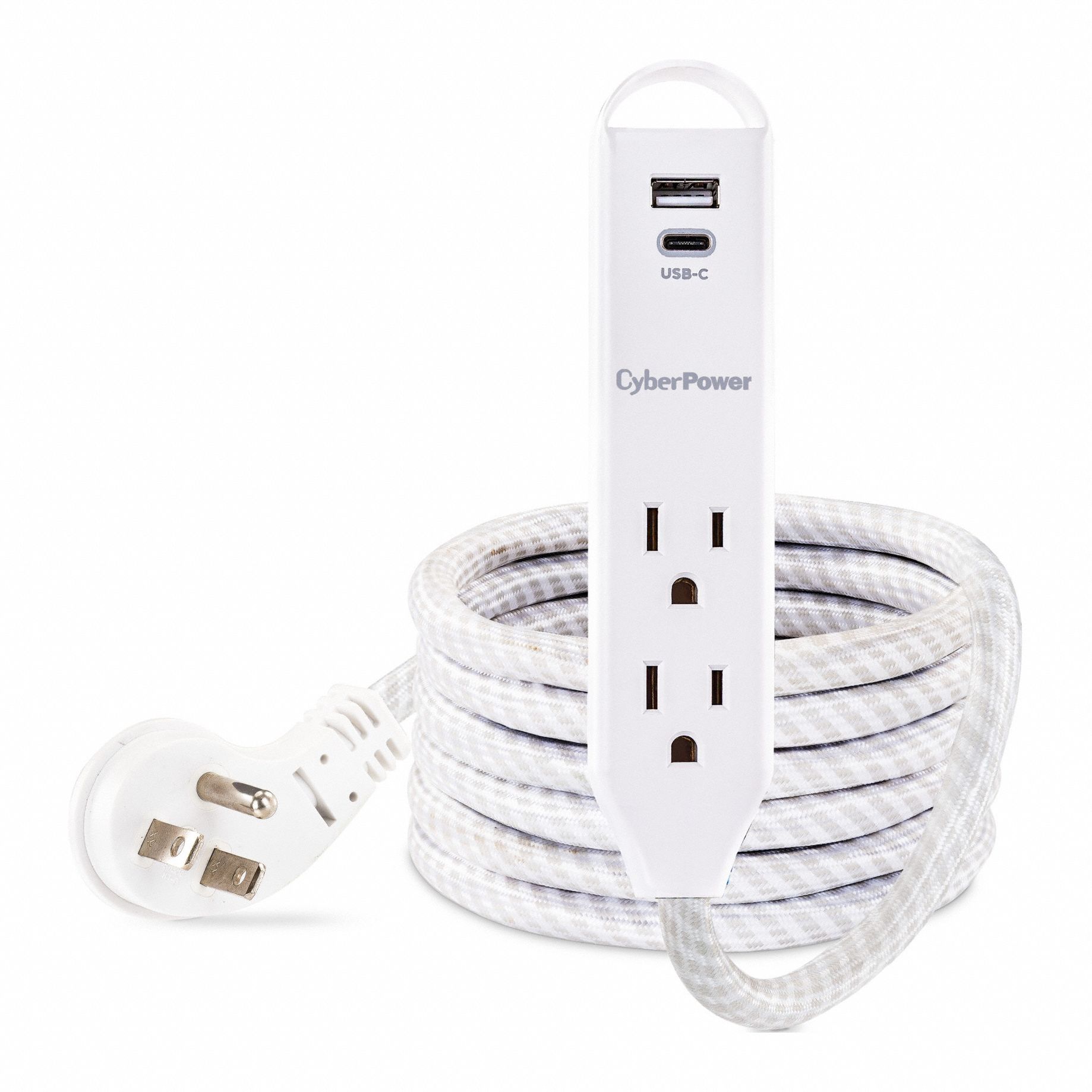 CYBER POWER, 2 Outlets, 6 ft Cord Lg, Outlet Strip - 402LE2|GC206UCW ...