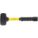 STANDARD POWER DRIVE SERIES DEAD BLOW HAMMER, 13¾ IN YELLOW FIBREGLASS HANDLE, 14 IN L, 2 LB WEIGHT
