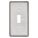 ELECTRICAL BOX COVER, 1 GANG, GALVANIZED ZINC, 2¼ IN OVERALL W, ⅛ IN OVERALL DP