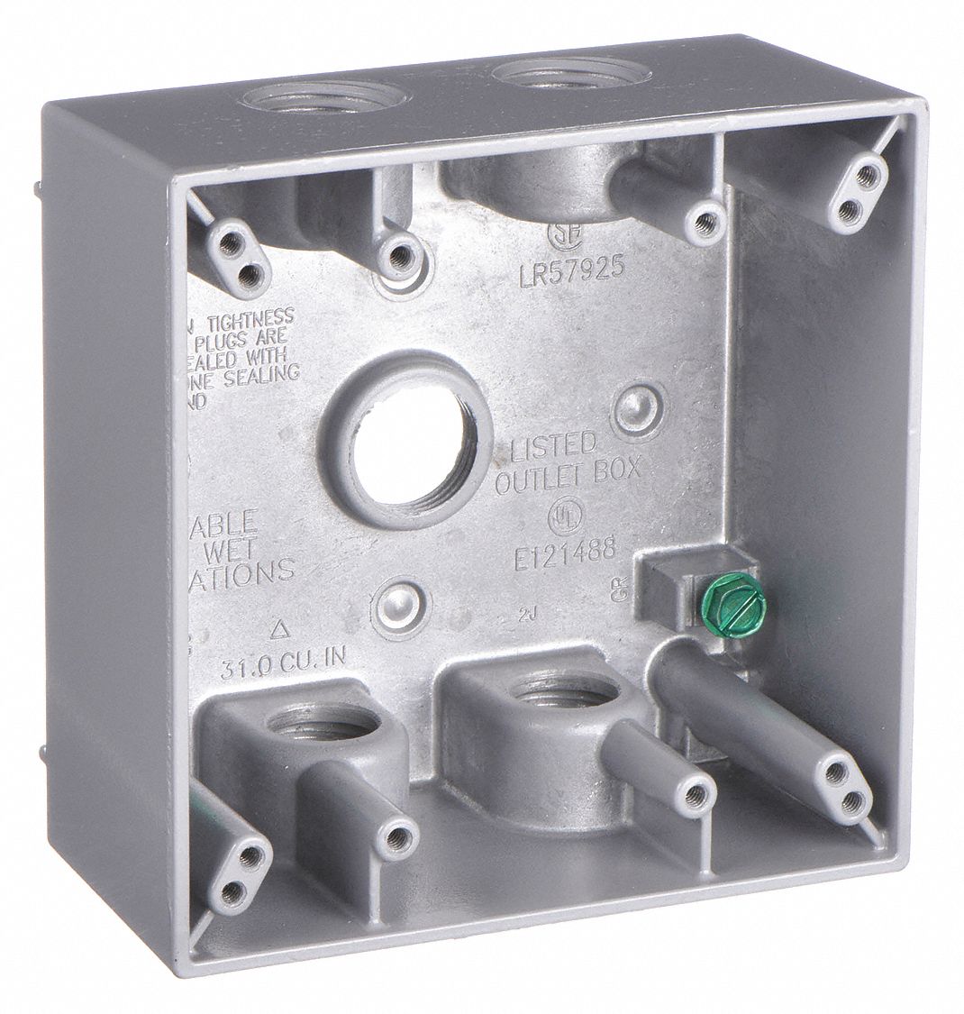 BELL, 2 Gangs, 1/2 in Hub Size, Weatherproof Electrical Box - 4A244 ...