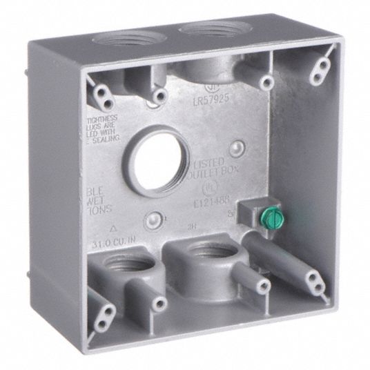 BELL, Aluminum, Square, Electrical Box - 4A245|5345-0 - Grainger