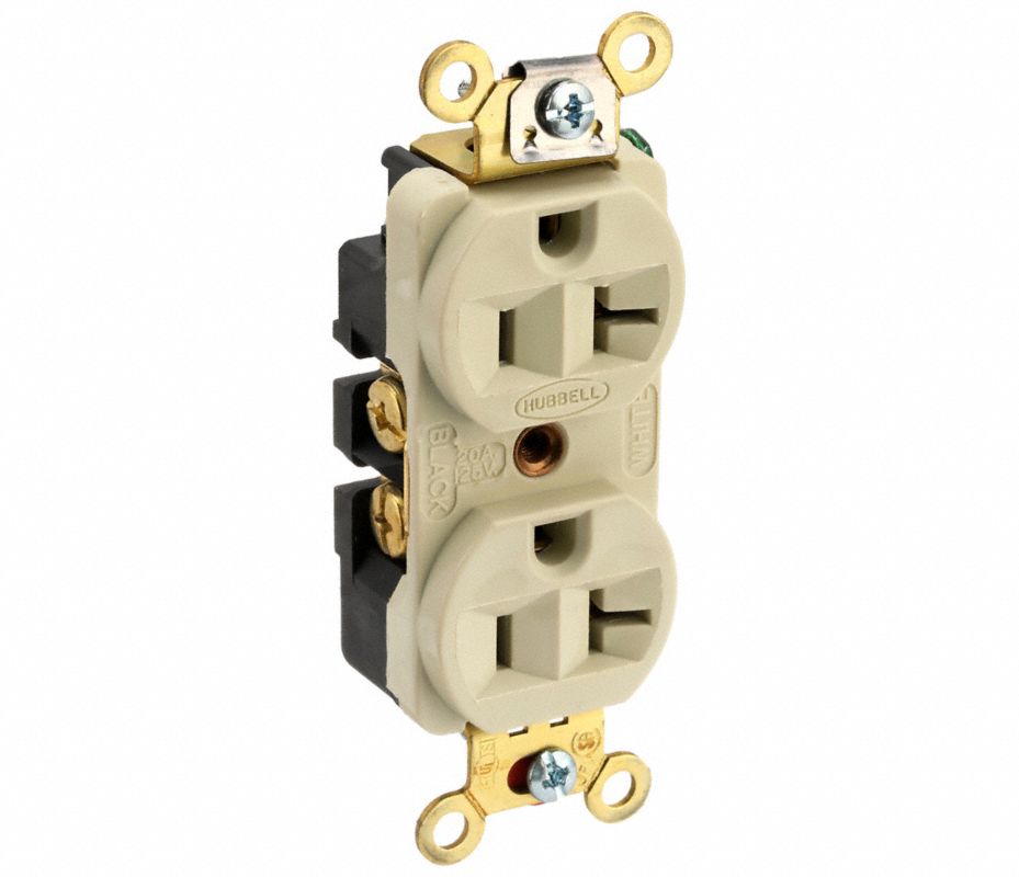 HUBBELL Receptáculo,125VCA,20 Amperes,Configuración NEMA 5-20R - 4A257 ...
