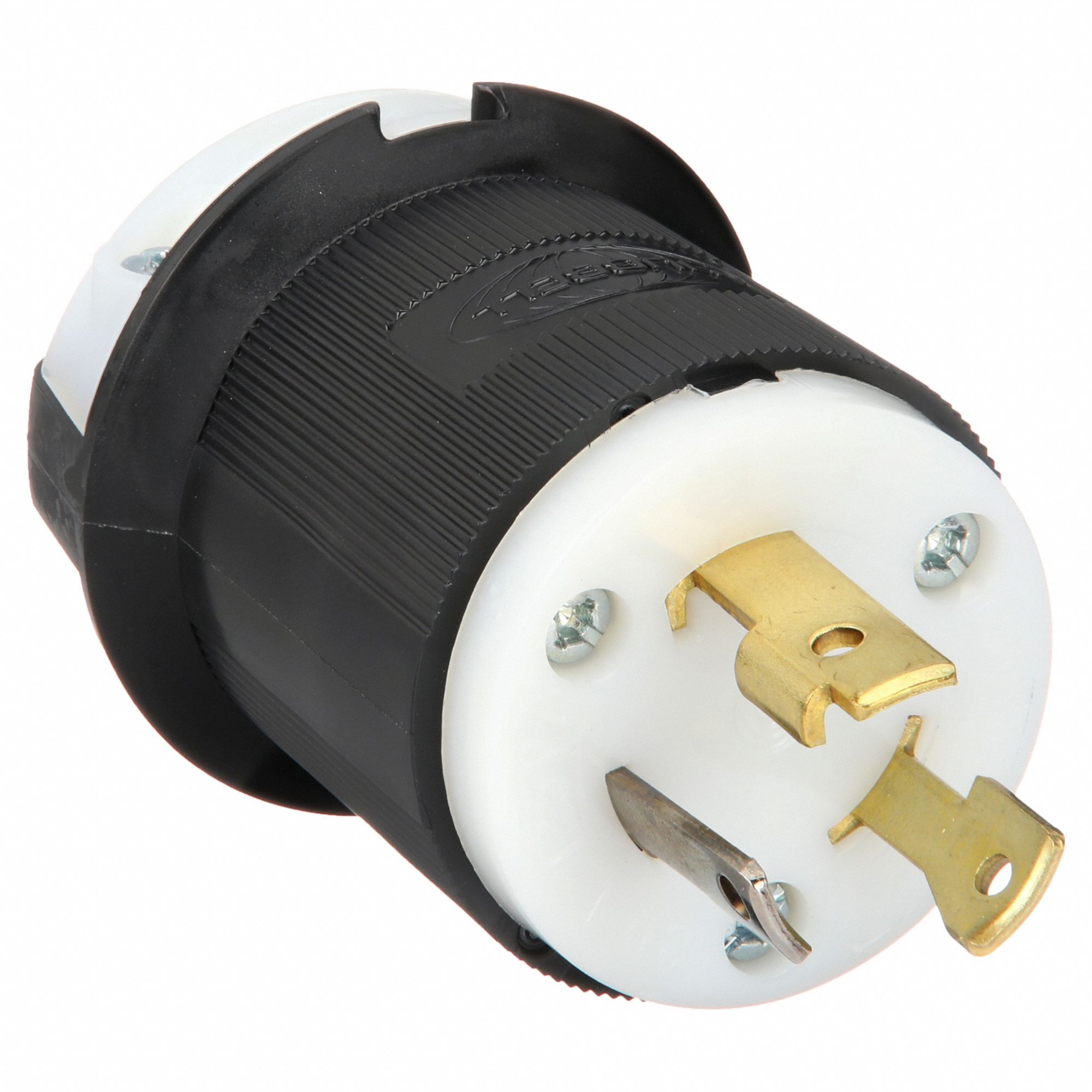 LOCKING PLUG, L5-30P, 125V AC, 30 A, 2 POLES, BLACK/WHITE, SCREW TERMINALS, L5-30