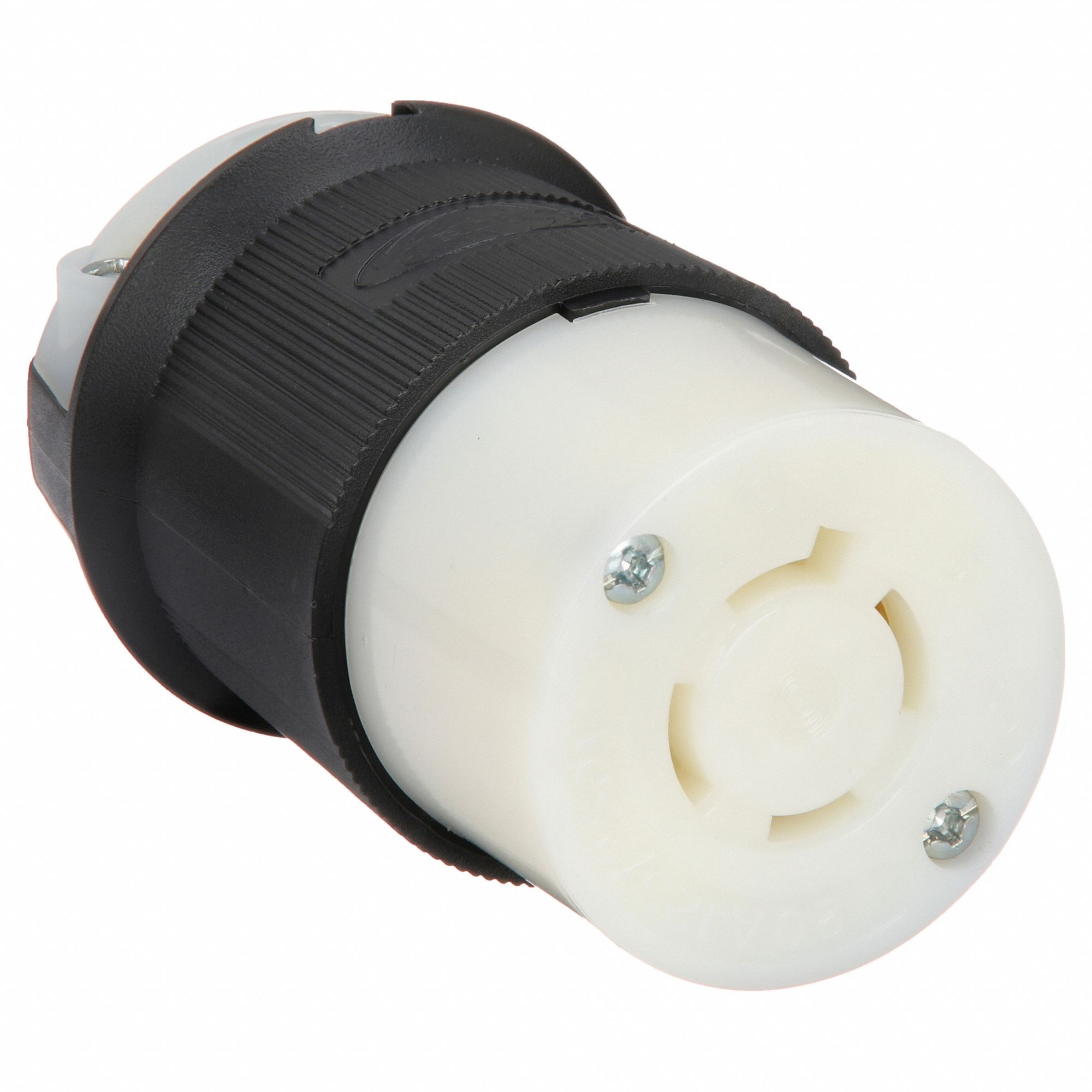 LOCKING CONNECTOR, L14-20R, 20 A, 125/250V AC, 3 POLES, BLACK/WHITE, SCREW TERMINALS, L14-20