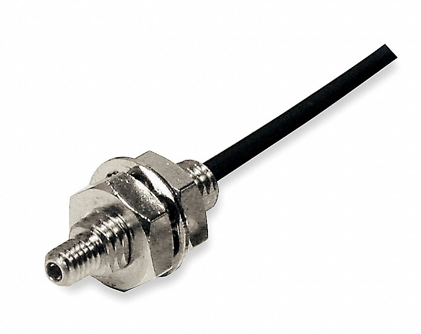 Fiber Optic Cable: Through-Beam, M4 Screw, 2 m Cable, 0.005 mm Min Detectable Object Dia