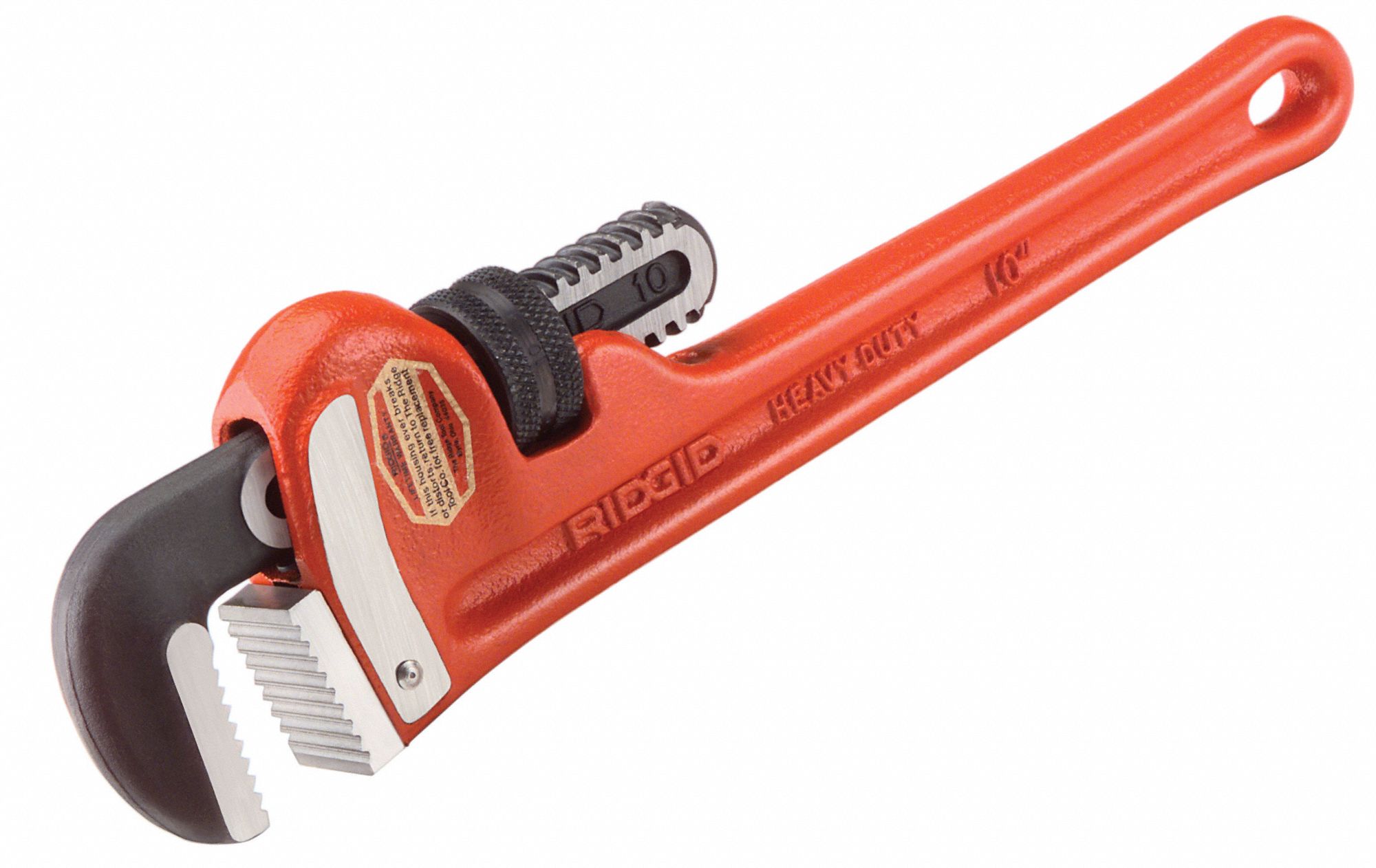 RIDGID Straight Pipe Wrench, Cast Iron, Jaw Capacity 3 In, Serrated ...