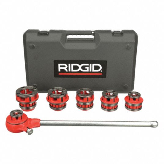 RIDGID Manual Ratchet Pipe Threader Kit For Pipes, 111/2, 14 TPI For