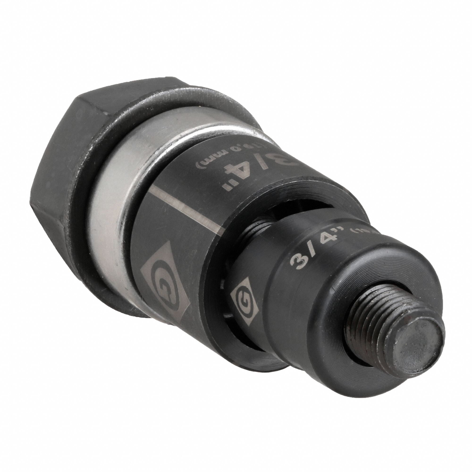 Knockout Punch and Die Kit: 14 ga Sheet Metal Capacity (Steel), 3/4 in Nominal Size, Round