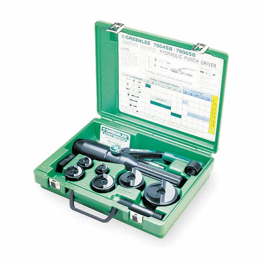 GREENLEE Hydraulic Punch Driver Set, 10 ga. Steel 4A72652084918