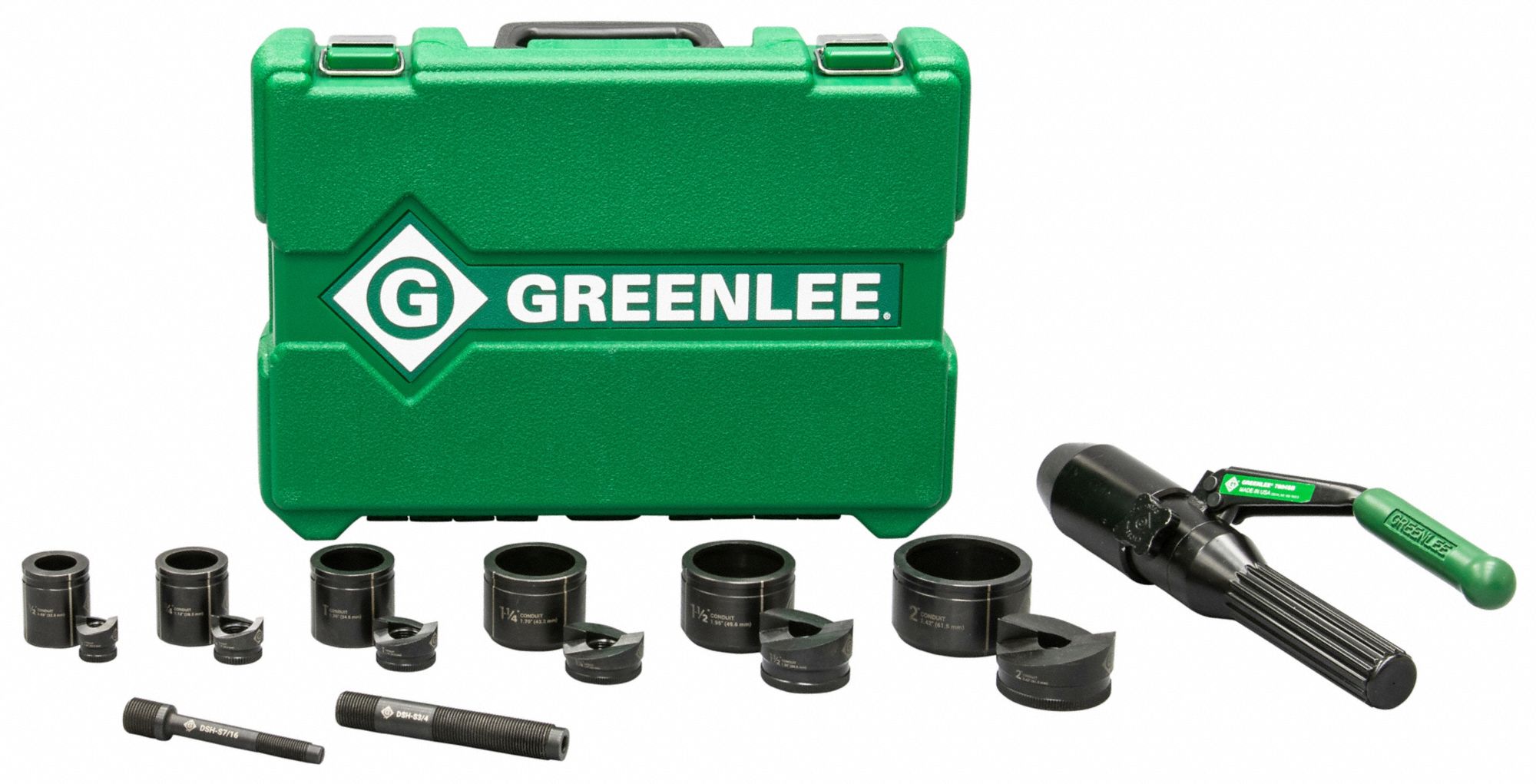 GREENLEE Hydraulic Punch Driver Set, 10 ga. SS - 1XGB6|7307 - Grainger