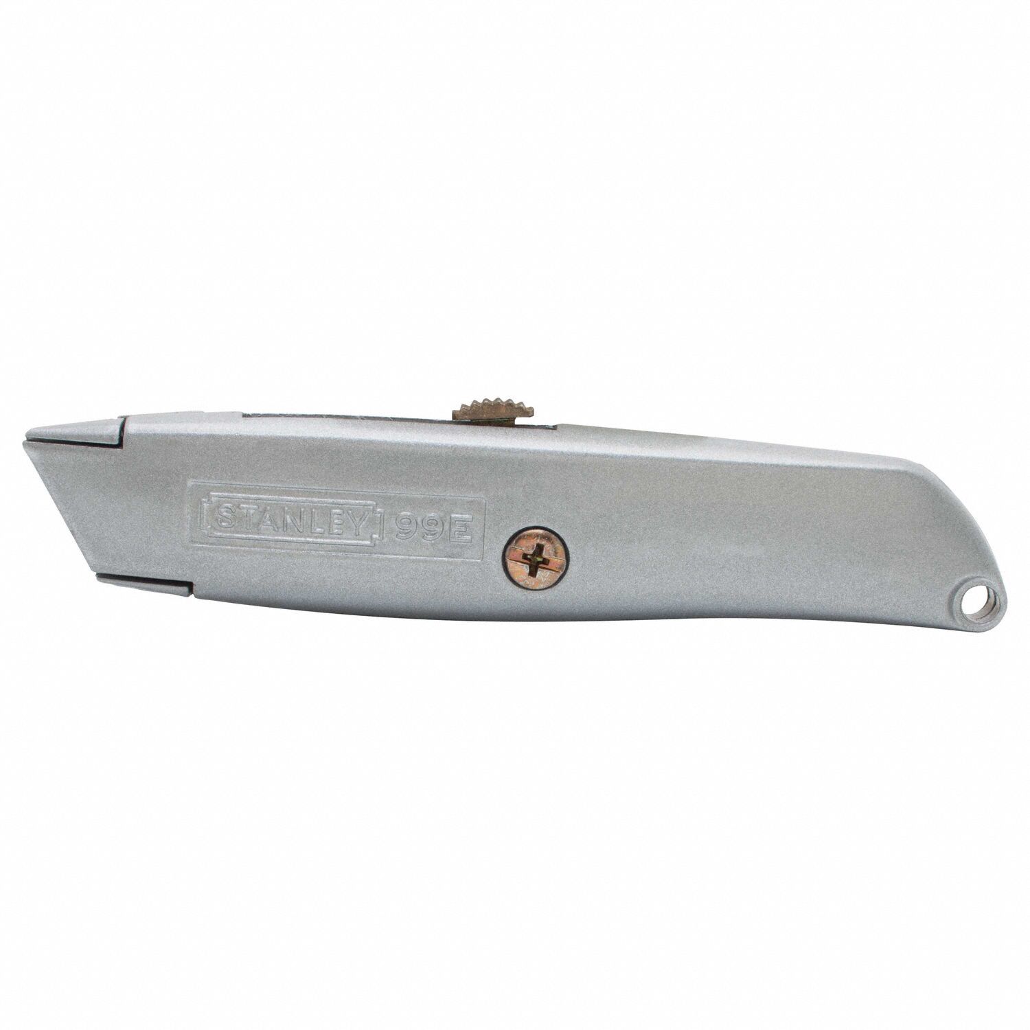 STANLEY Utility Knife: 6 in Overall Lg, Steel Std Tip, Plain, Metal ...