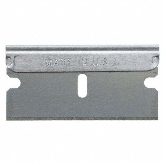 STANLEY 1 1/2 in Carbon Steel #9 Single Edge Razor Blade, 100 PK ...