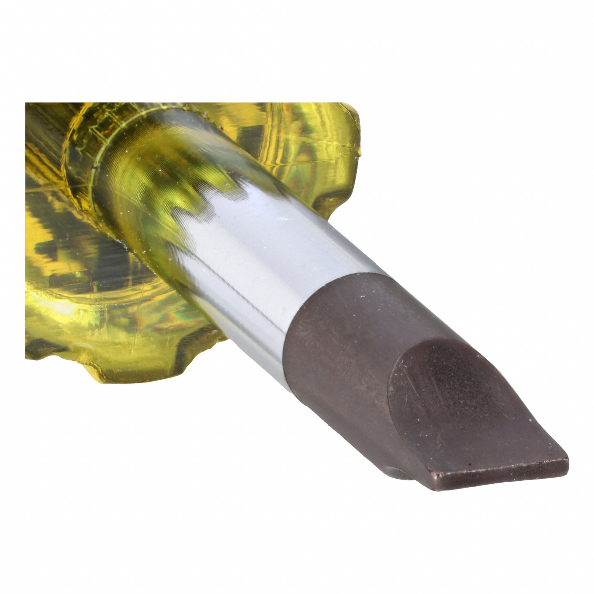 General Purpose Slotted Screwdriver: Steel, 5/16 in Tip Size, Stubby Lg, Cushion Grip