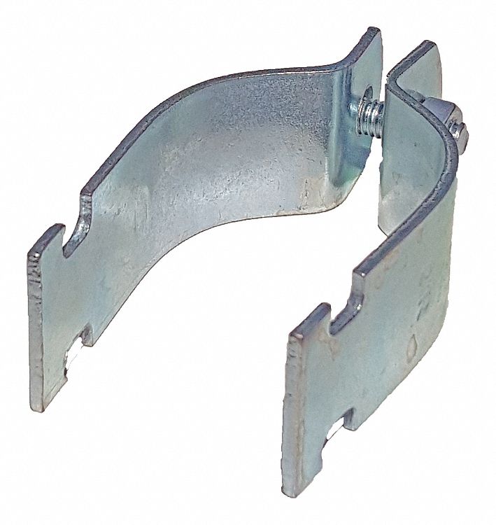 GRAINGER APPROVED Channel Universal Pipe Strap, Steel, Electro Galvanized Finish, 3/4 in Conduit