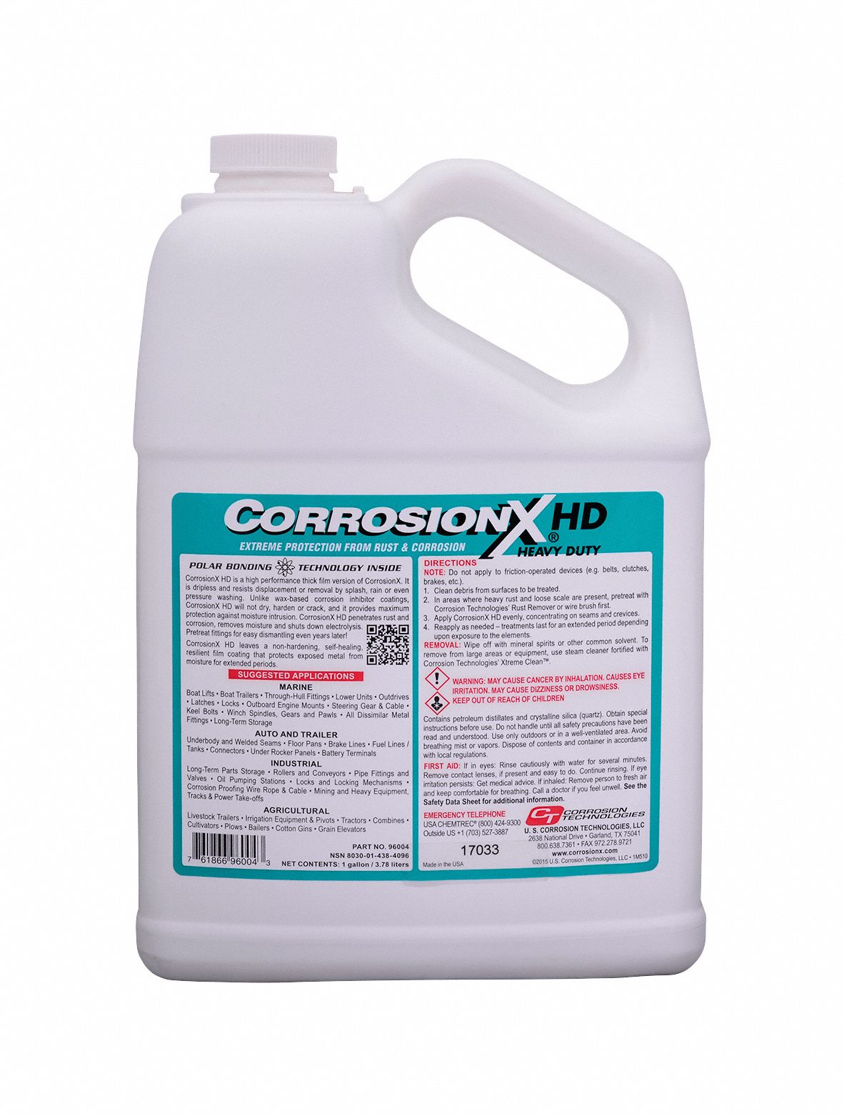 Corrosion Inhibitor: Wet Lubricant Film, Medium, Medium, 1 gal Container Size, 200°F Max. Op Temp.