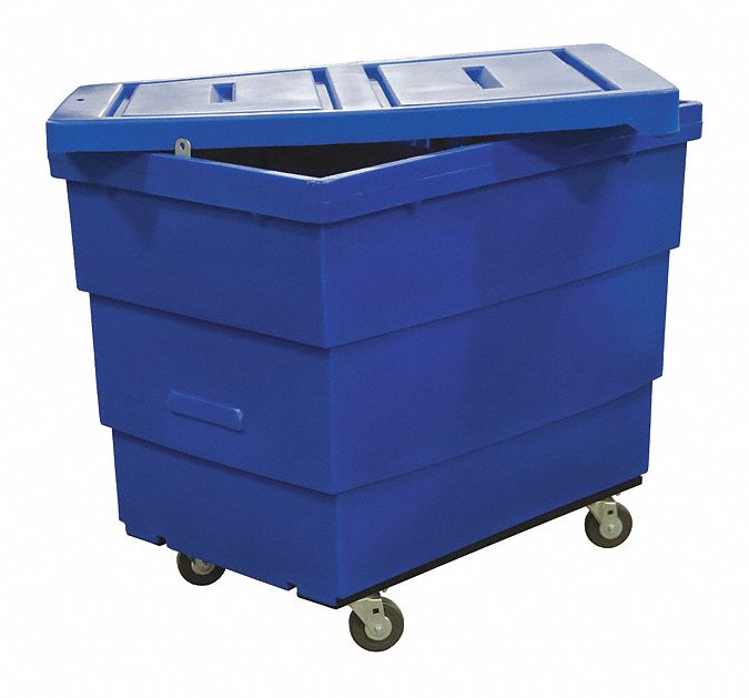 GENERAL PURPOSE CUBE TRUCK, 23 CU FT CAPACITY, 800 LB LOAD CAPACITY, HDPE, BLUE