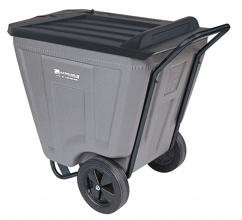 Poly Cart,Medium-Duty,5/16 cu. yd.,Gray