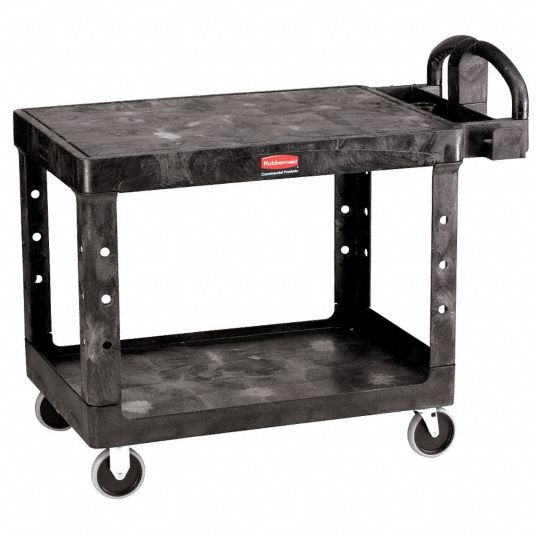 Rubbermaid® Utility Cart w/4 Casters - Black