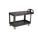 UTILITY CART WITH DEEP LIPPED & FLUSH PLASTIC SHELVES, BLACK