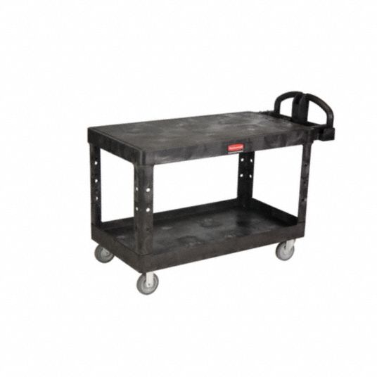 Rubbermaid Commercial RUB441BL Service Cart, 41X20X38, Black