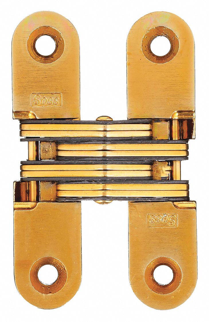 INVISIBLE HINGE,SATIN BRASS,2-3/4 IN.