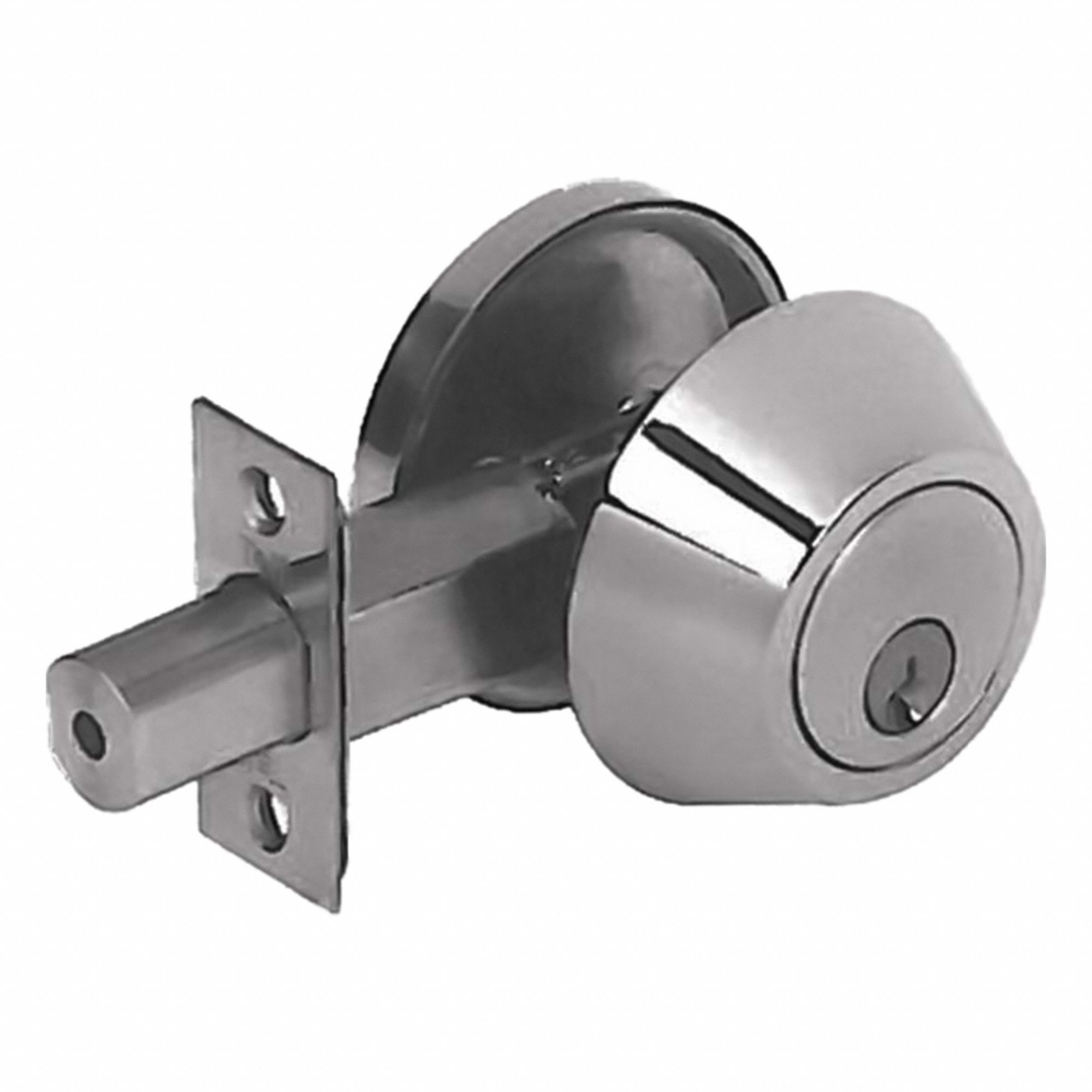 Single Cylinder Deadbolt: Cylindrical, 1 3/4 in Door Thick - Max
