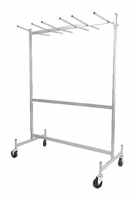 HANGING RACK FOR FOLDING CHAIRS & RECTANGULAR TABLES, 800 LB LOAD CAPACITY, GREY