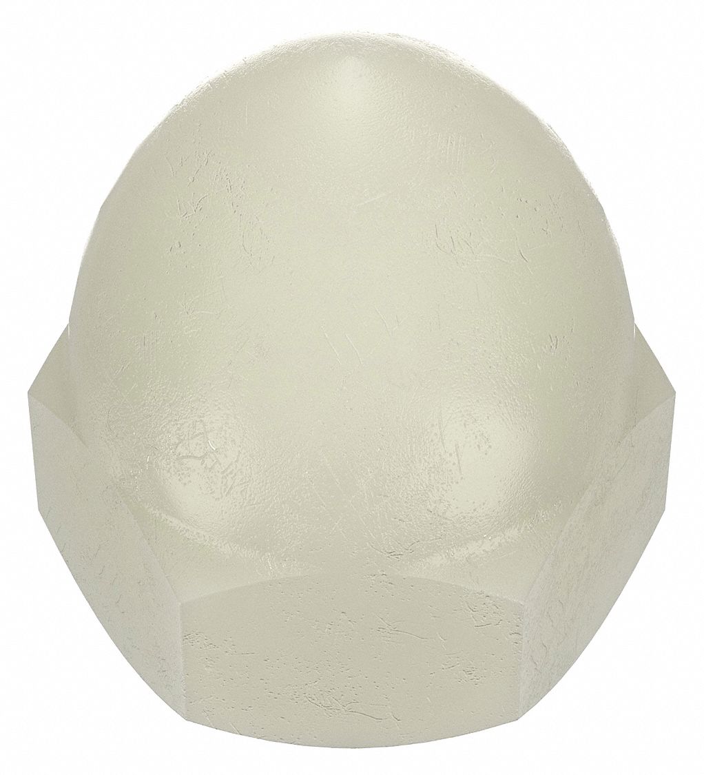 ÉCROU À CAPUCHON,M8-1,25,UNI,NYLON,0,591PO H,33/64PO HEX L,10PQ