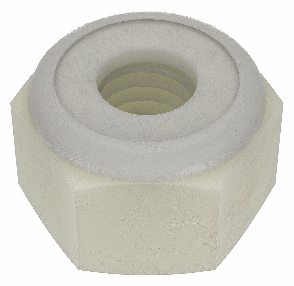 Lock Nut: Nylon Insert, Std Hex, #10-32 Thread Size, Nylon, 6/6, Plain, 23/64 in Hex Wd, 25 PK