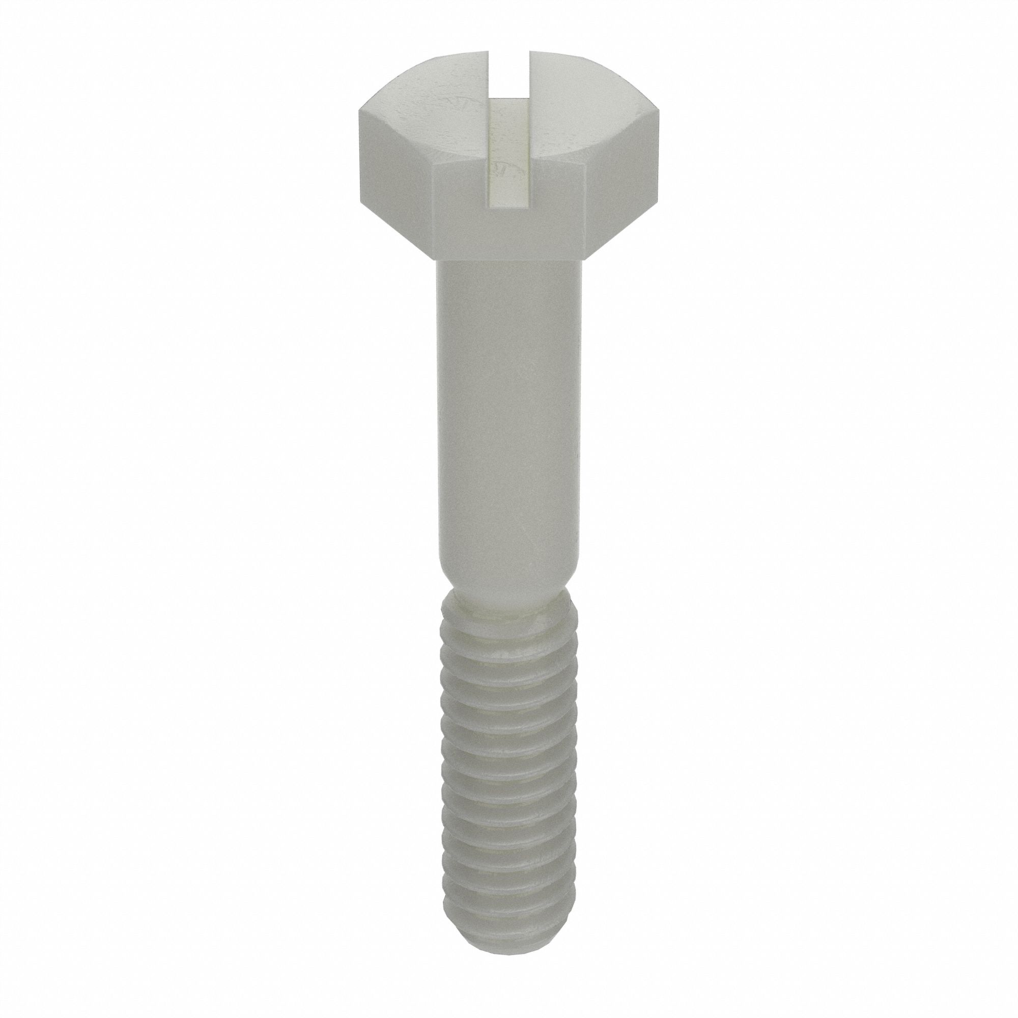 HEX HEAD CAP SCREW, NYLON, PLAIN FINISH, ¼