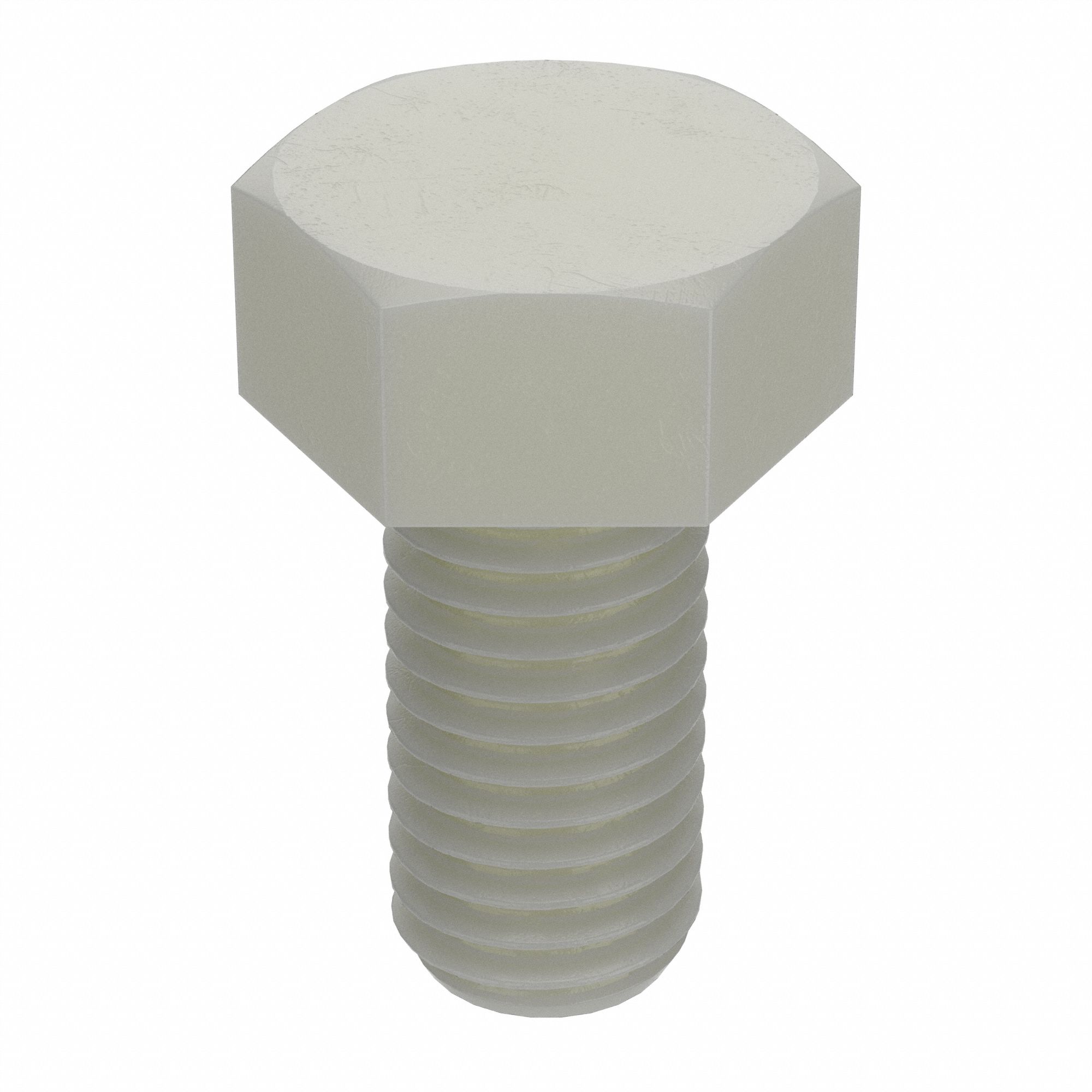 VIS TÊTE HEXAGONALE,NYLON,BRUT,M8-1,25,GROS,20MM LO,MÉTRIQUE,10PQ