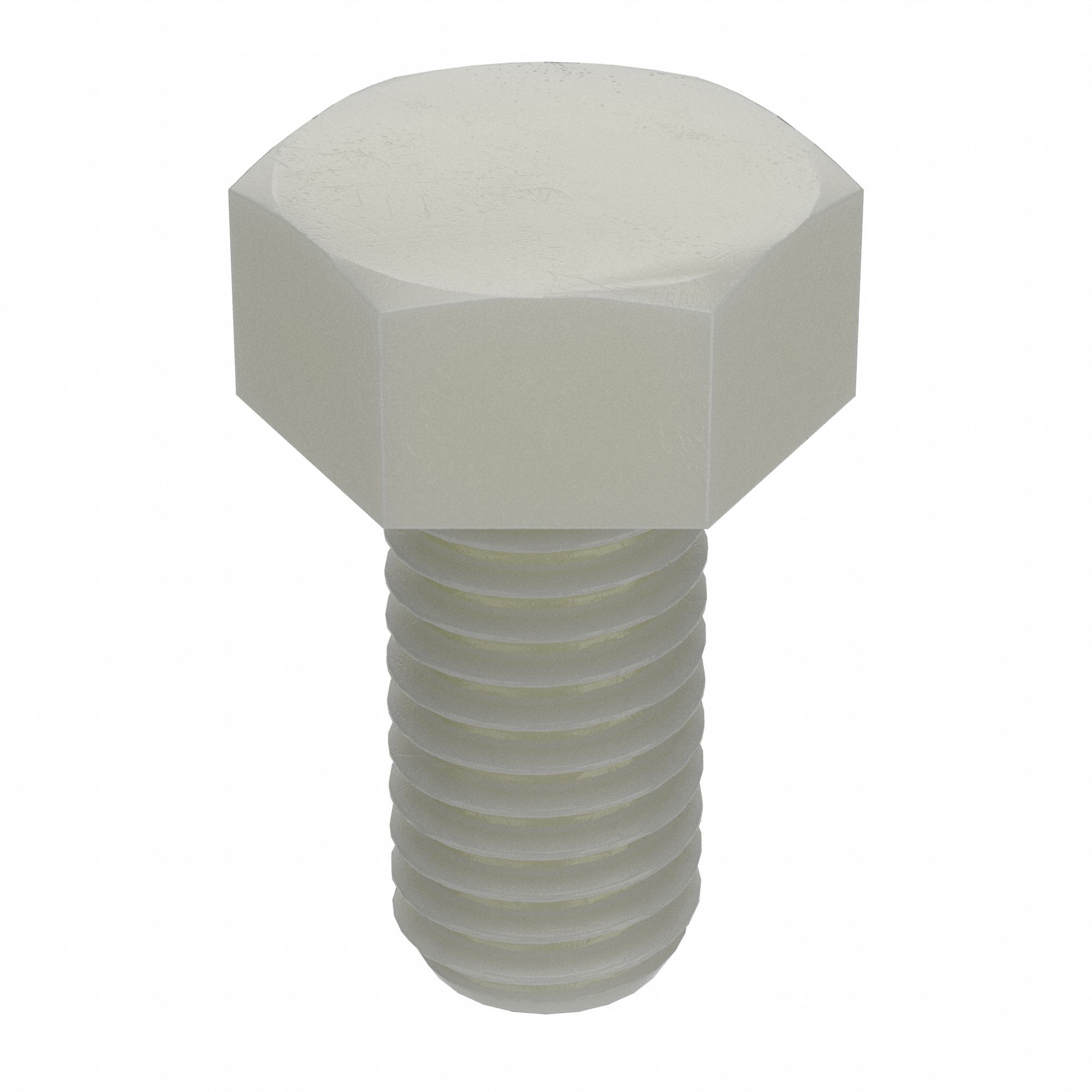 Hex Head Cap Screw: Nylon, Not Graded, Plain, 5/16"-18, Coarse, 3/4 in lg, Made in USA*, Inch, 10 PK