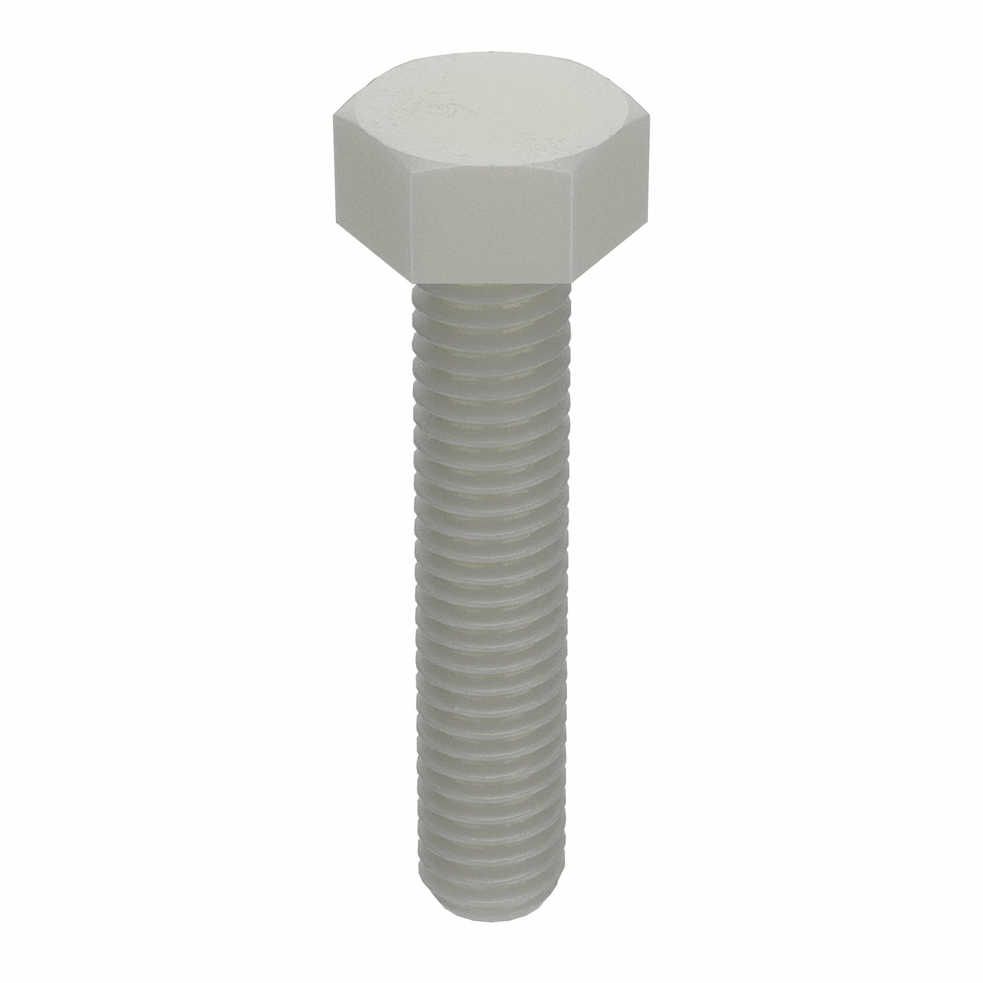 HEX HEAD CAP SCREW, NYLON, PLAIN FINISH, ¼