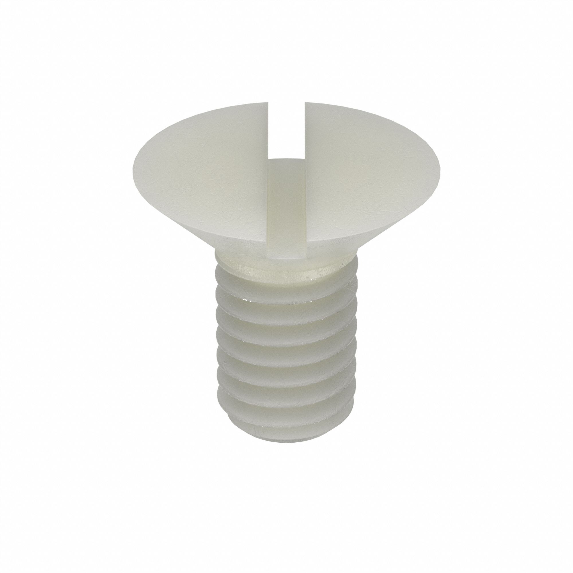 VIS MÉCANIQUE,M6,8,7MM LO,NYLON,BRUT,PLATE,FENDUE,MÉTRIQUE,25PQ