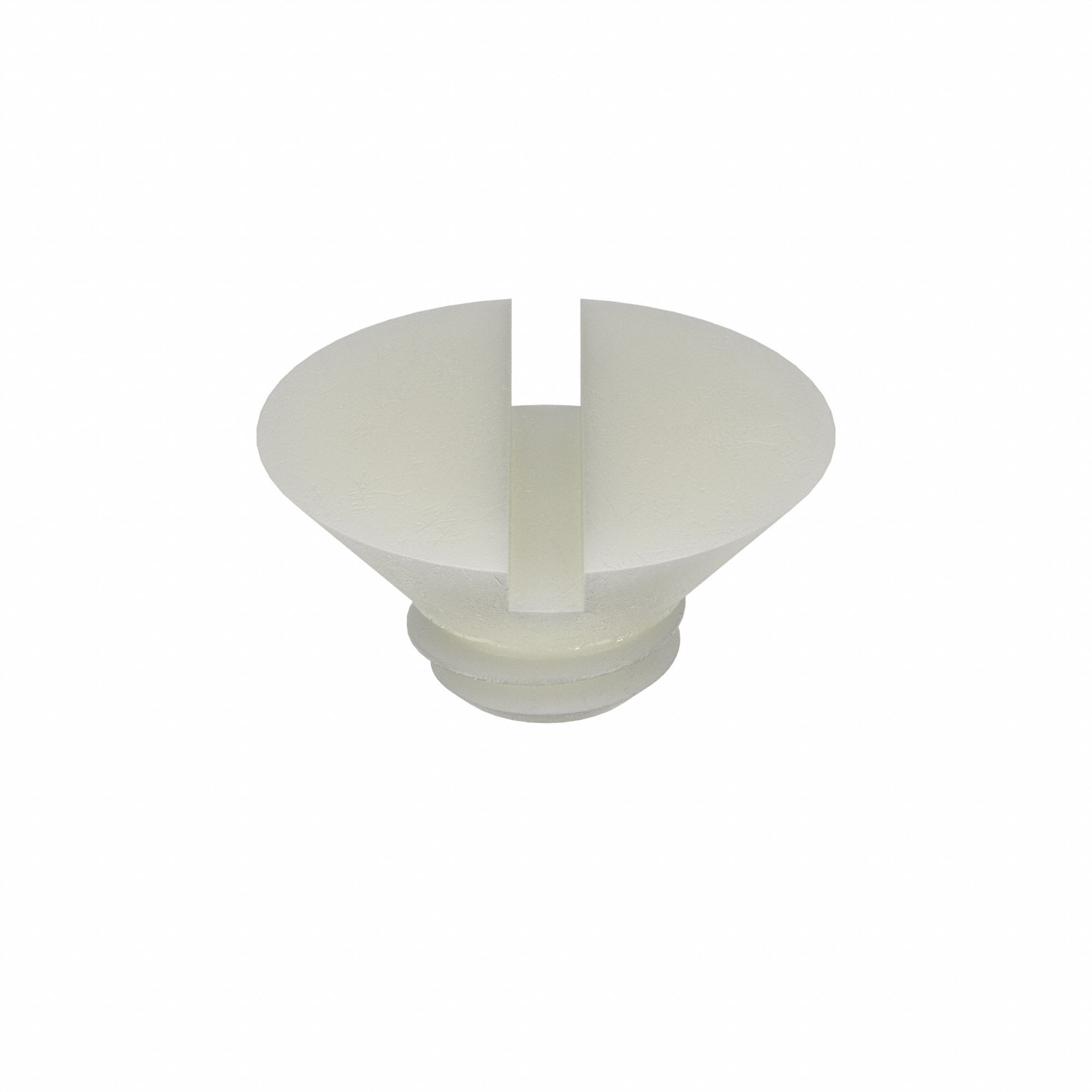 Machine Screw: 1/4"-20 Thread Size, 1/4 in Lg, Nylon, Plain, Flat, Slotted, Machine Screw, 50 PK