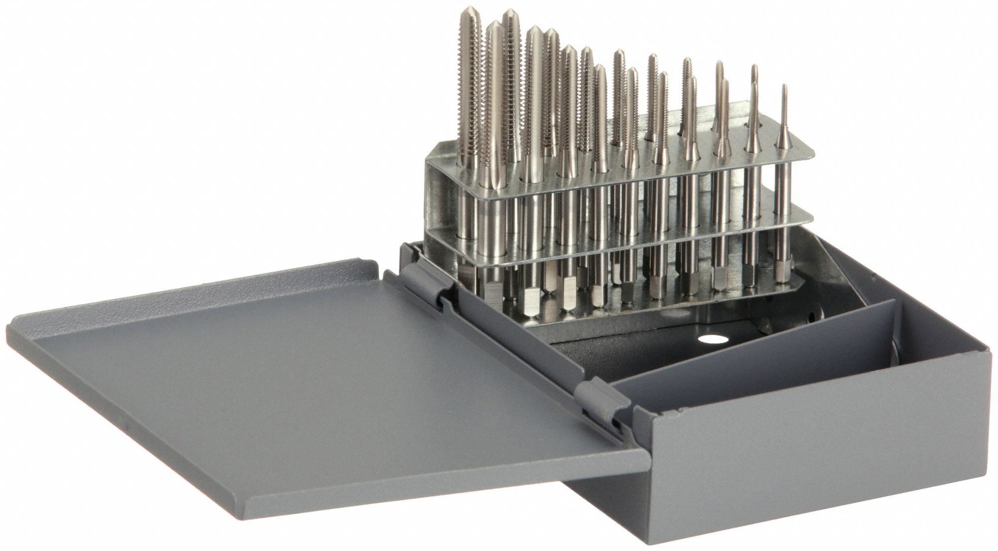 Multiple Size Tap Set: 19 Pieces, UNC/UNF, Right Hand