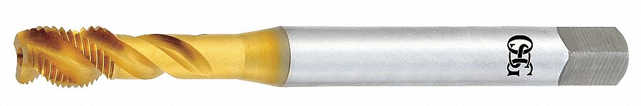 Spiral Flute Tap: 5/8"-18 Thread Size, 11/16 in Thread Lg, 3 29/32 in Overall Lg, Right Hand, 2B