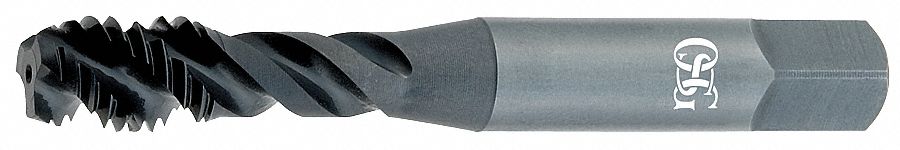 Spiral Flute Tap: M8x1 Thread Size, 10.00 mm Thread Lg, 69.00 mm Overall Lg, Modified Bottoming
