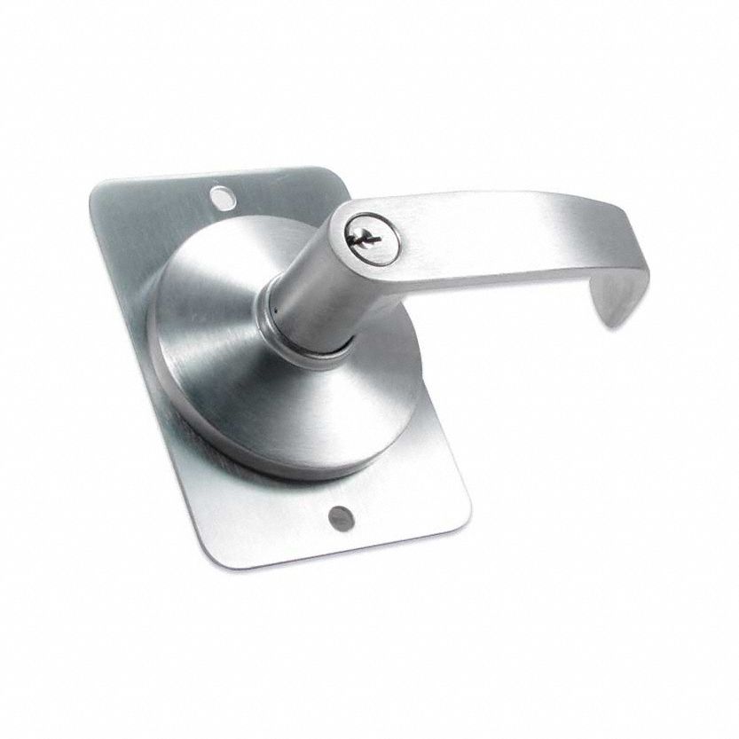 Exit Device Trim: 48 in Max Door Wd, Chrome