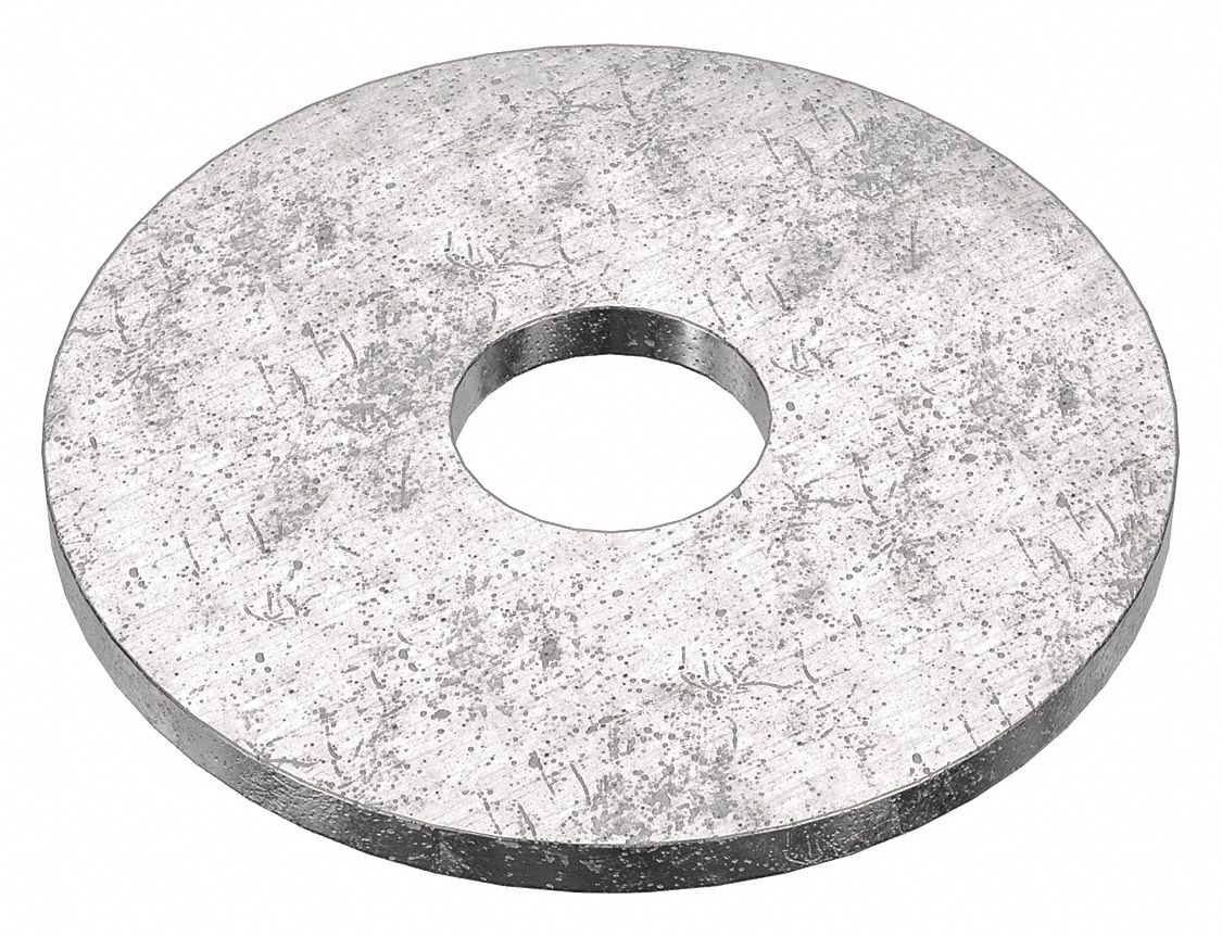 Large O.D. Oversized Washer: 316, Stainless Steel, 1/4 in Screw Sz, 0.281 in In Dia, 316, 25 PK