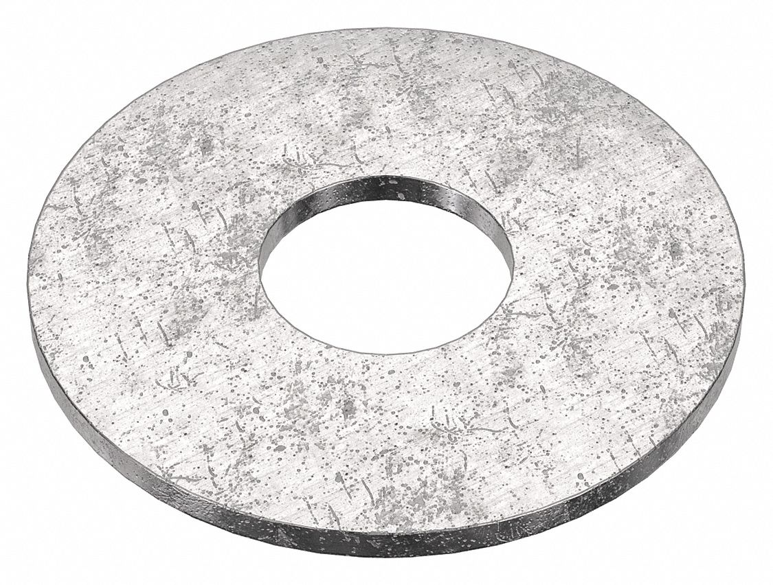 Large O.D. Oversized Washer: 316, Stainless Steel, 1/2 in Screw Sz, 0.531 in In Dia, 316, 5 PK