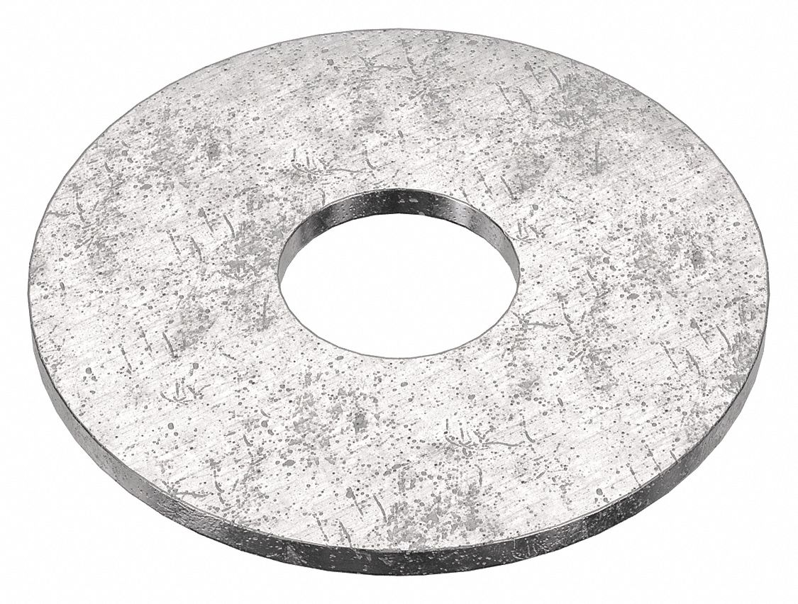 Large O.D. Oversized Washer: 18-8, Stainless Steel, 3/8 in Screw Sz, 0.406 in In Dia, 18-8, 10 PK