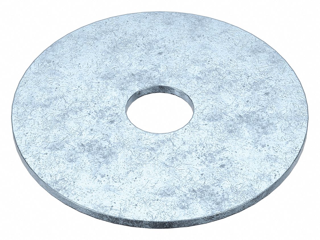 FENDER WASHER, FOR SCREW SIZE 5/16 IN, STEEL, GRADE 2, ZINC PLATED, 0.344 IN ID
