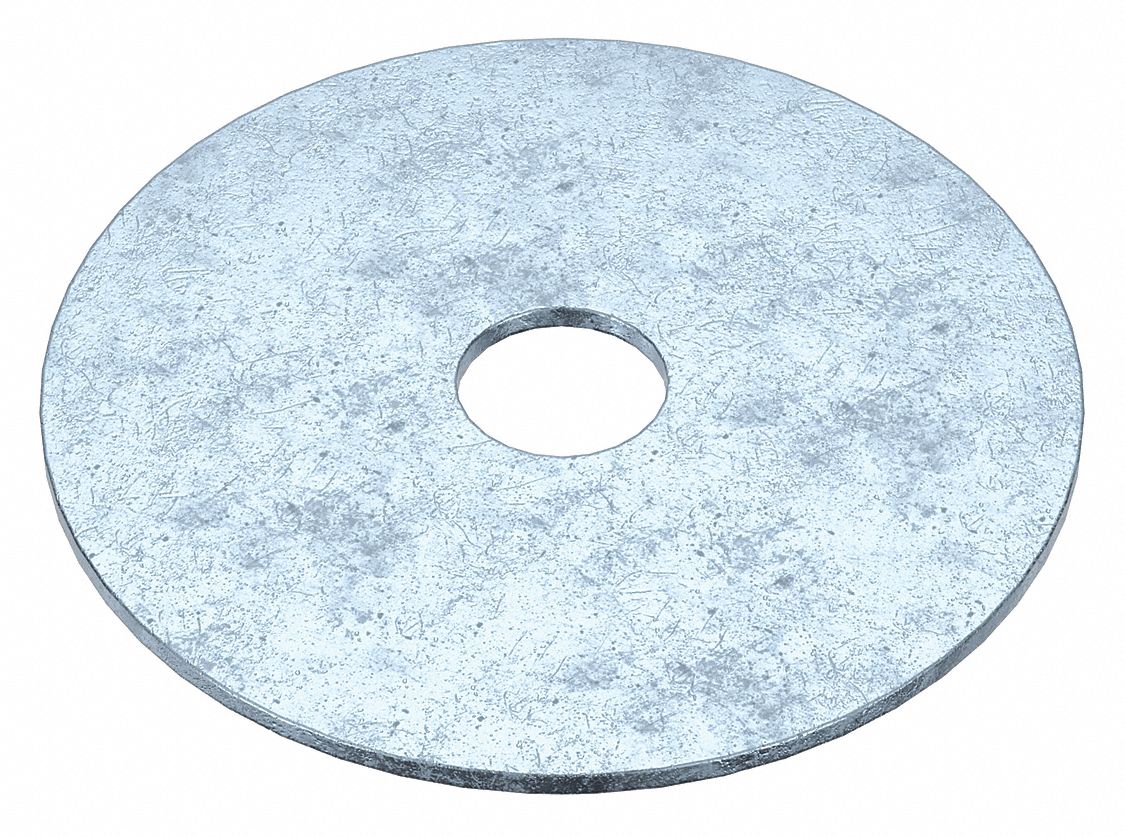 RONDELLE DE PROTECTION, P/VIS ⅜PO, ACIER, GRADE 2, GALVANISÉ, DI 0,406PO, 50 PQ