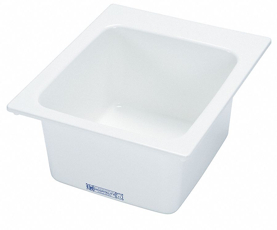 Utility Sink: E. L. Mustee, SMC Fiberglass, 20 in Overall Lg, 17 in Overall Wd, 9 1/2 in Bowl Dp