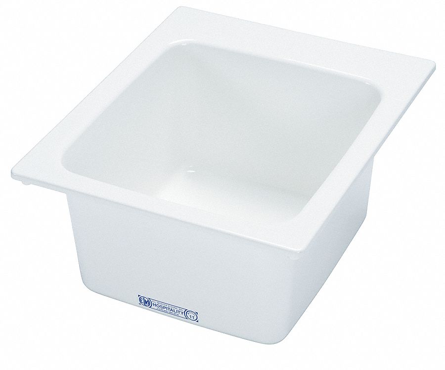 Drop In Mount Utility Sink 1 Bowl White 20 L X 17 W X 9 1 2 H